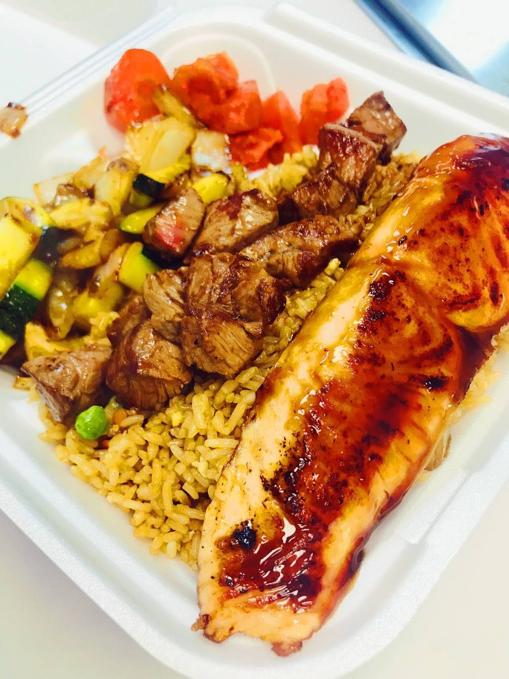 Oishii Hibachi Express & Poke Bowl | meal takeaway | 3154 Lake Washington Rd, Melbourne, FL 32934, USA | 3216226093 OR +1 321-622-6093