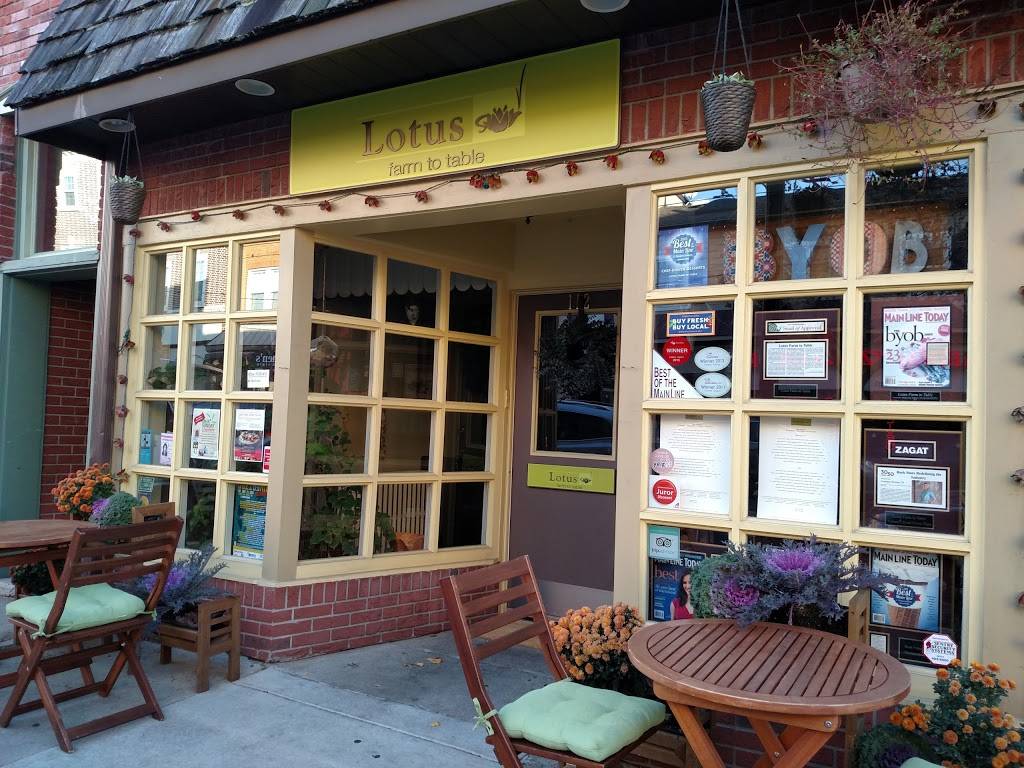 Lotus Farm To Table | restaurant | 112 W State St, Media, PA 19063, USA | 6105655554 OR +1 610-565-5554