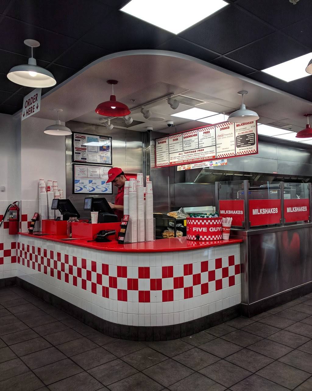 Five Guys | meal takeaway | 91 Church St, New Haven, CT 06510, USA | 2038595565 OR +1 203-859-5565