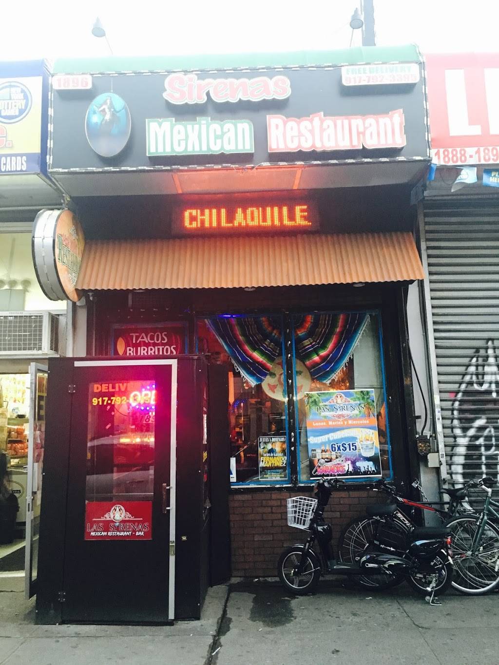 Las Sirenas | restaurant | 1896 Jerome Ave, The Bronx, NY 10453, USA | 9177923395 OR +1 917-792-3395