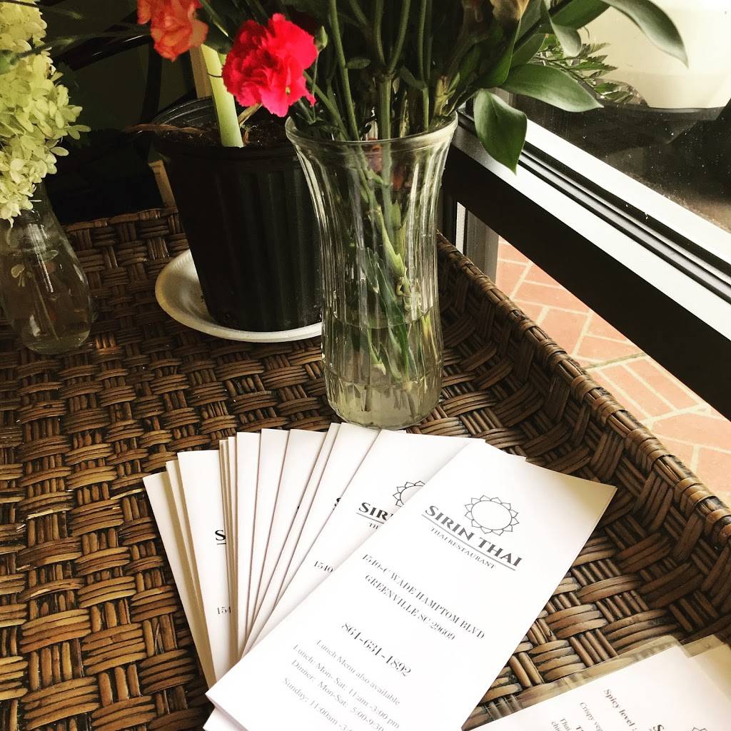 Sirin Thai Sc | restaurant | 1540 Wade Hampton Blvd, Greenville, SC 29609, USA | 8646311892 OR +1 864-631-1892