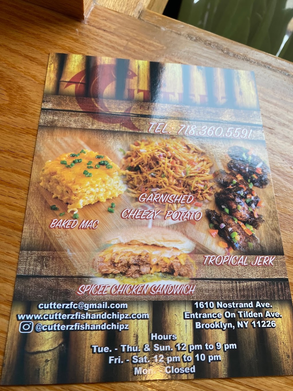 Cutterz Fish & Chipz | restaurant | 1610 Nostrand Avenue Entrance On, Tilden Ave, Brooklyn, NY 11226, USA | 7183605591 OR +1 718-360-5591