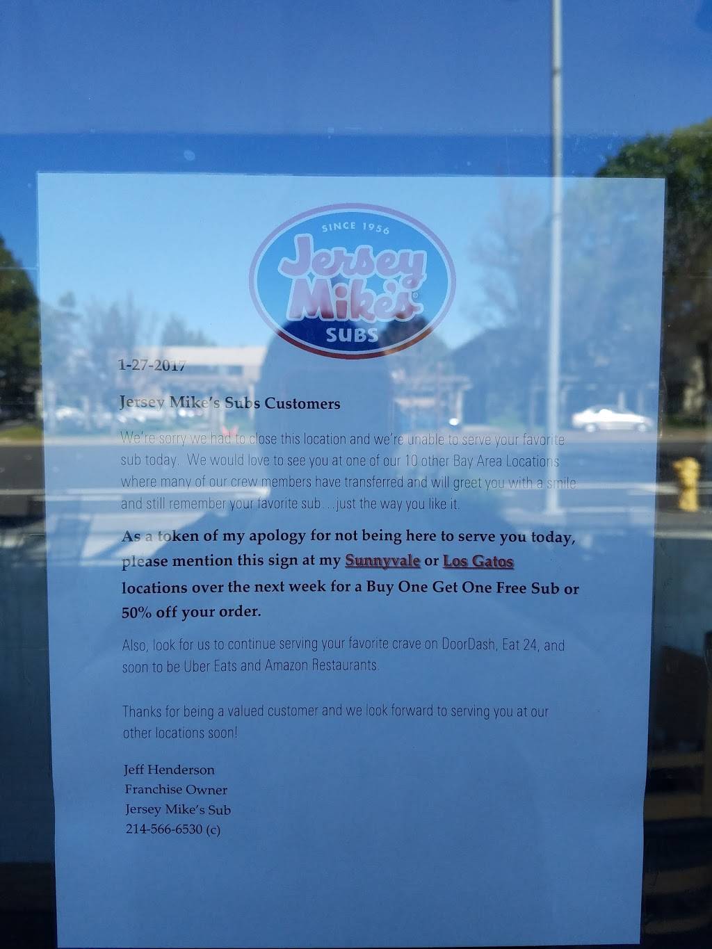 Jersey Mikes Subs | meal takeaway | 20080 Stevens Creek Blvd, Cupertino, CA 95014, USA | 4085646126 OR +1 408-564-6126