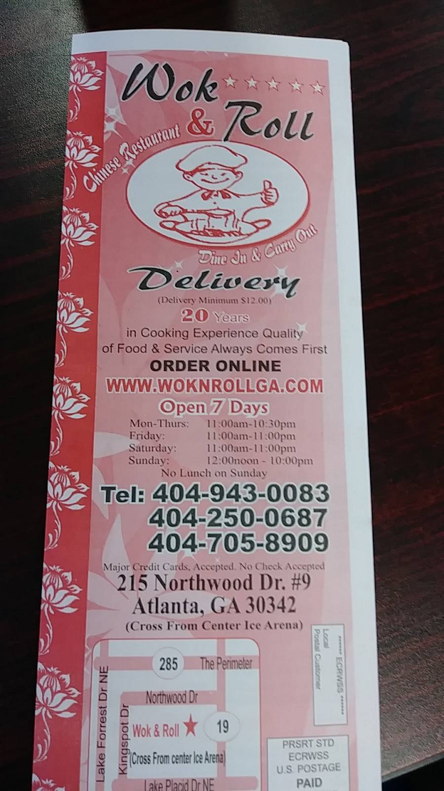 Wok N Roll Restaurant | meal delivery | 215 Northwood Dr #9, Atlanta, GA 30342, USA | 4049430083 OR +1 404-943-0083