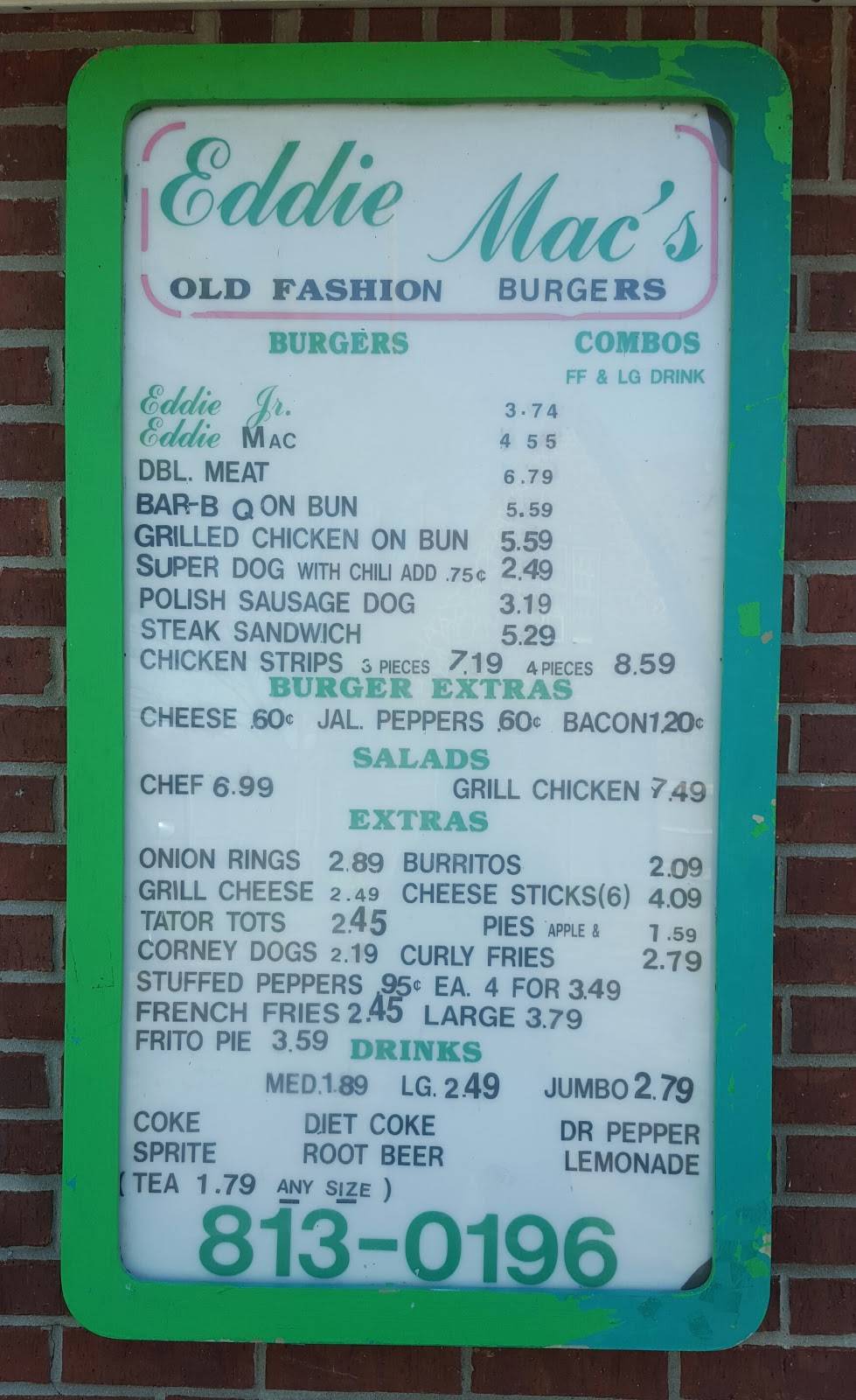 Eddie Macs | restaurant | 2600 N Travis St, Sherman, TX 75092, USA | 9038130196 OR +1 903-813-0196