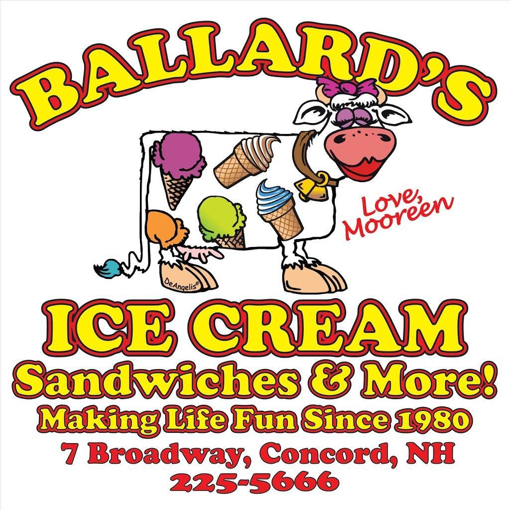 Ballards Ice Cream, Sandwiches & More! | restaurant | 7 Broadway, Concord, NH 03301, USA | 6032255666 OR +1 603-225-5666