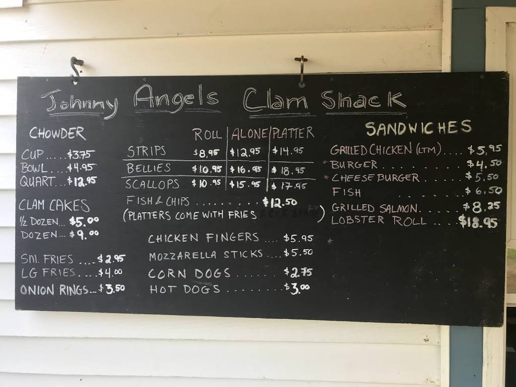 Johnny Angels Clam Shack | restaurant | 523 Charlestown Beach Rd, Charlestown, RI 02813, USA | 4014196732 OR +1 401-419-6732
