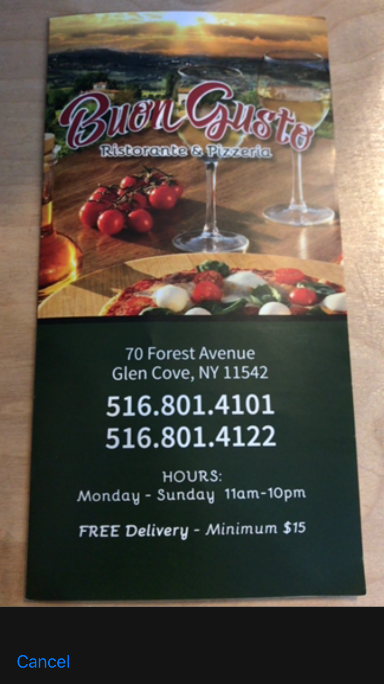 Buon gusto pizzeria & restaurant | restaurant | 70 Forest Ave, Glen Cove, NY 11542, USA | 5168014122 OR +1 516-801-4122