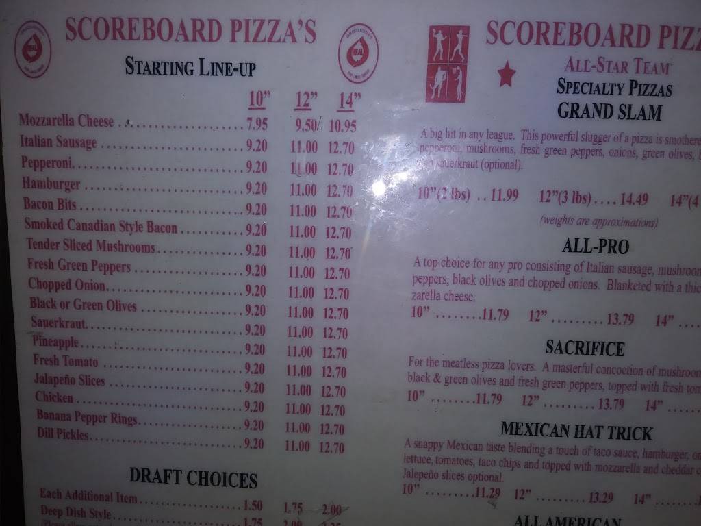 Scoreboard Pizza | meal delivery | 6816 Humboldt Ave N, Brooklyn Center, MN 55430, USA | 7635664455 OR +1 763-566-4455