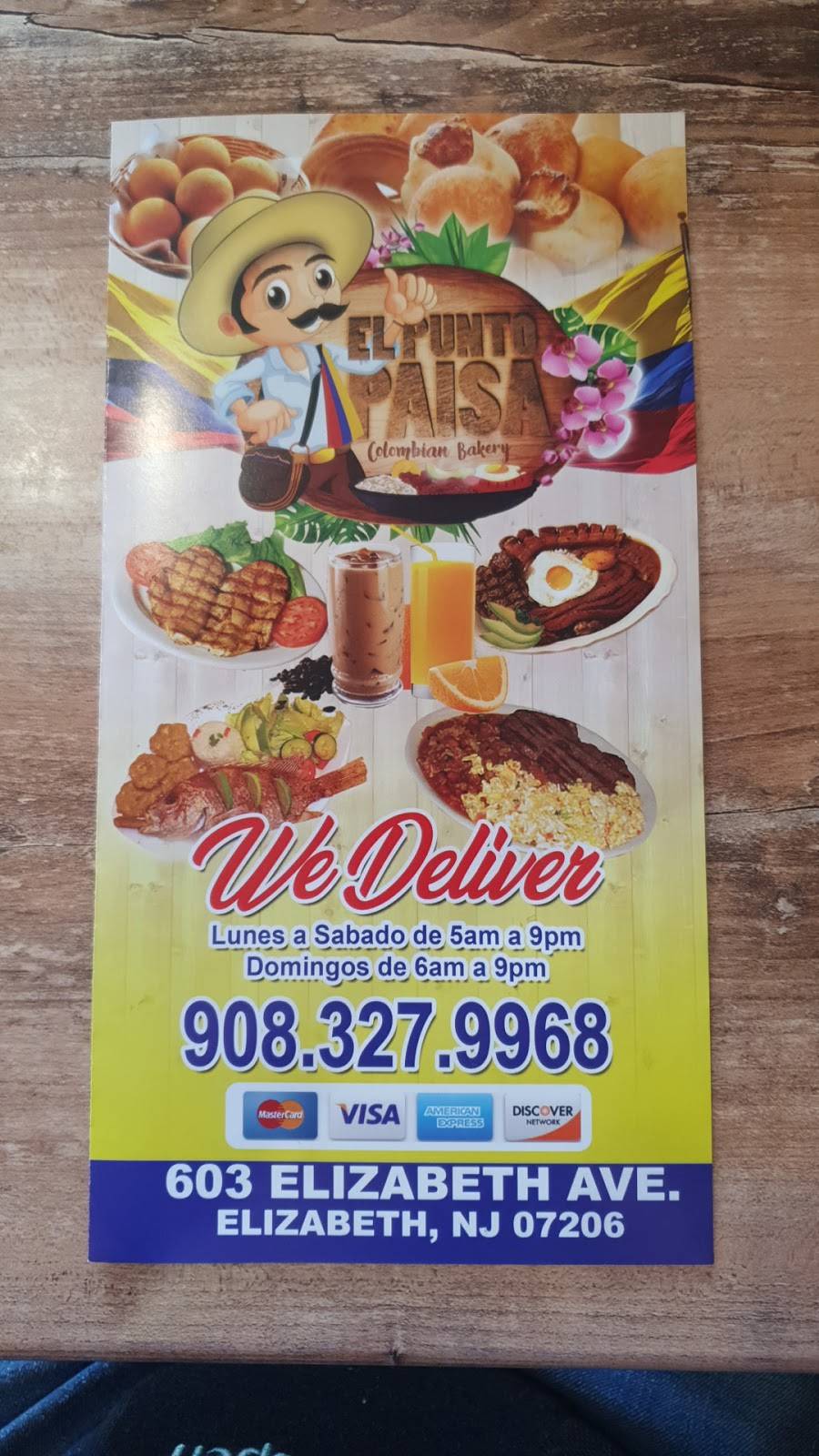 El punto paisa | restaurant | 603 Elizabeth Ave, Elizabeth, NJ 07206, USA | 9083279968 OR +1 908-327-9968
