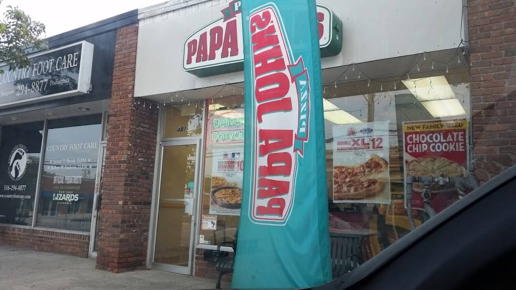 Papa Johns Pizza | restaurant | 481 Willis Ave, Williston Park, NY 11596, USA | 5168771919 OR +1 516-877-1919