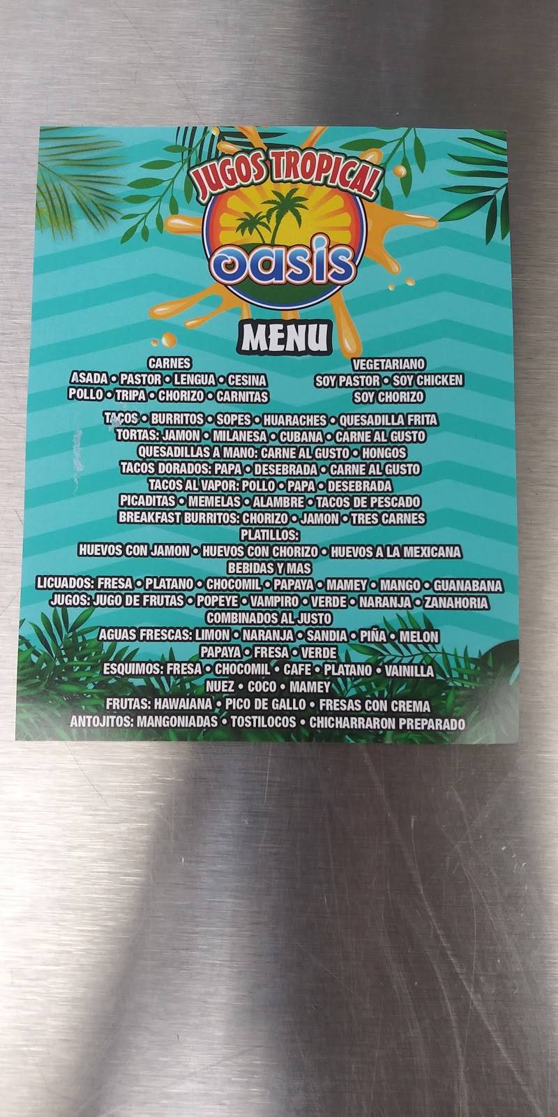 Jugos Tropical Oasis Food Truck | restaurant | 1631 17th St, Santa Ana, CA 92705, USA | 7146849863 OR +1 714-684-9863