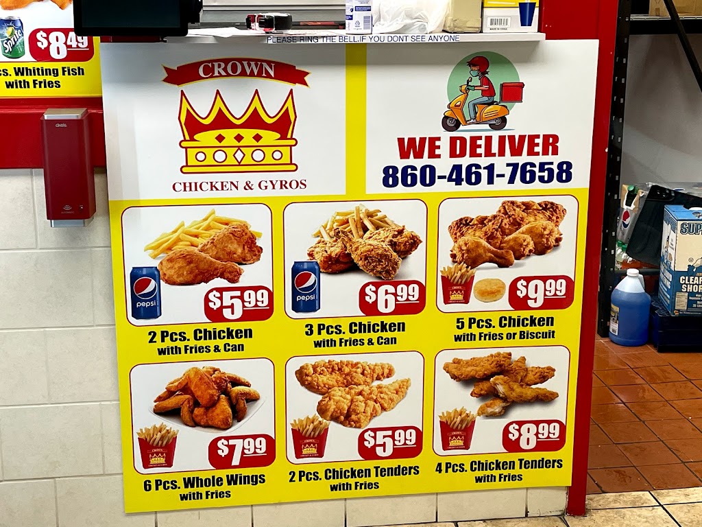 Crown chicken & gyros | restaurant | 618 Blue Hills Ave, Hartford, CT 06112, USA | 8604617658 OR +1 860-461-7658