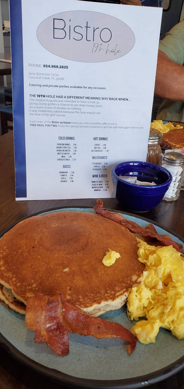 19th Hole Cafe Restaurant | restaurant | 1001 Wynmoor Cir, Coconut Creek, FL 33066, USA | 9549692825 OR +1 954-969-2825