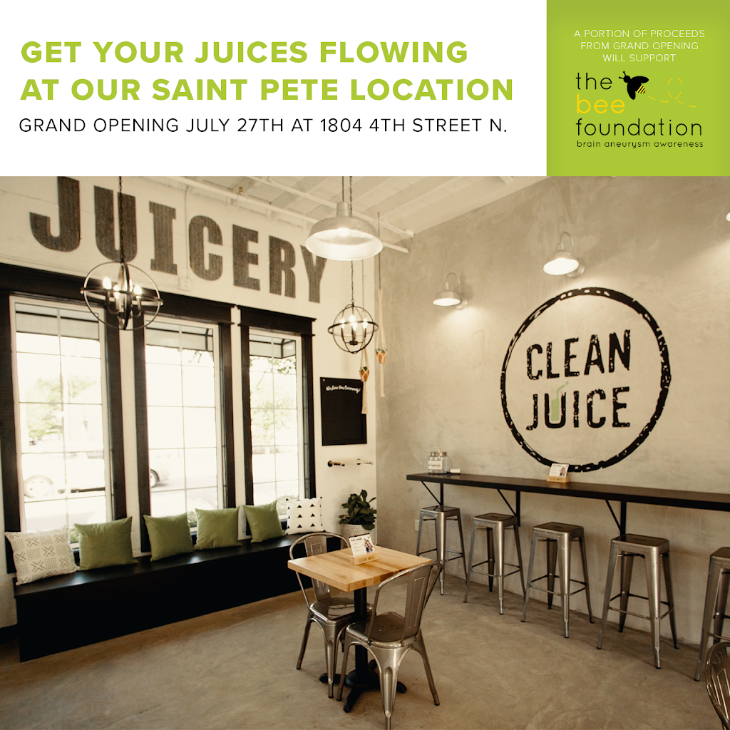 Clean Juice | restaurant | 1804 4th St N, St. Petersburg, FL 33704, USA | 7278272334 OR +1 727-827-2334