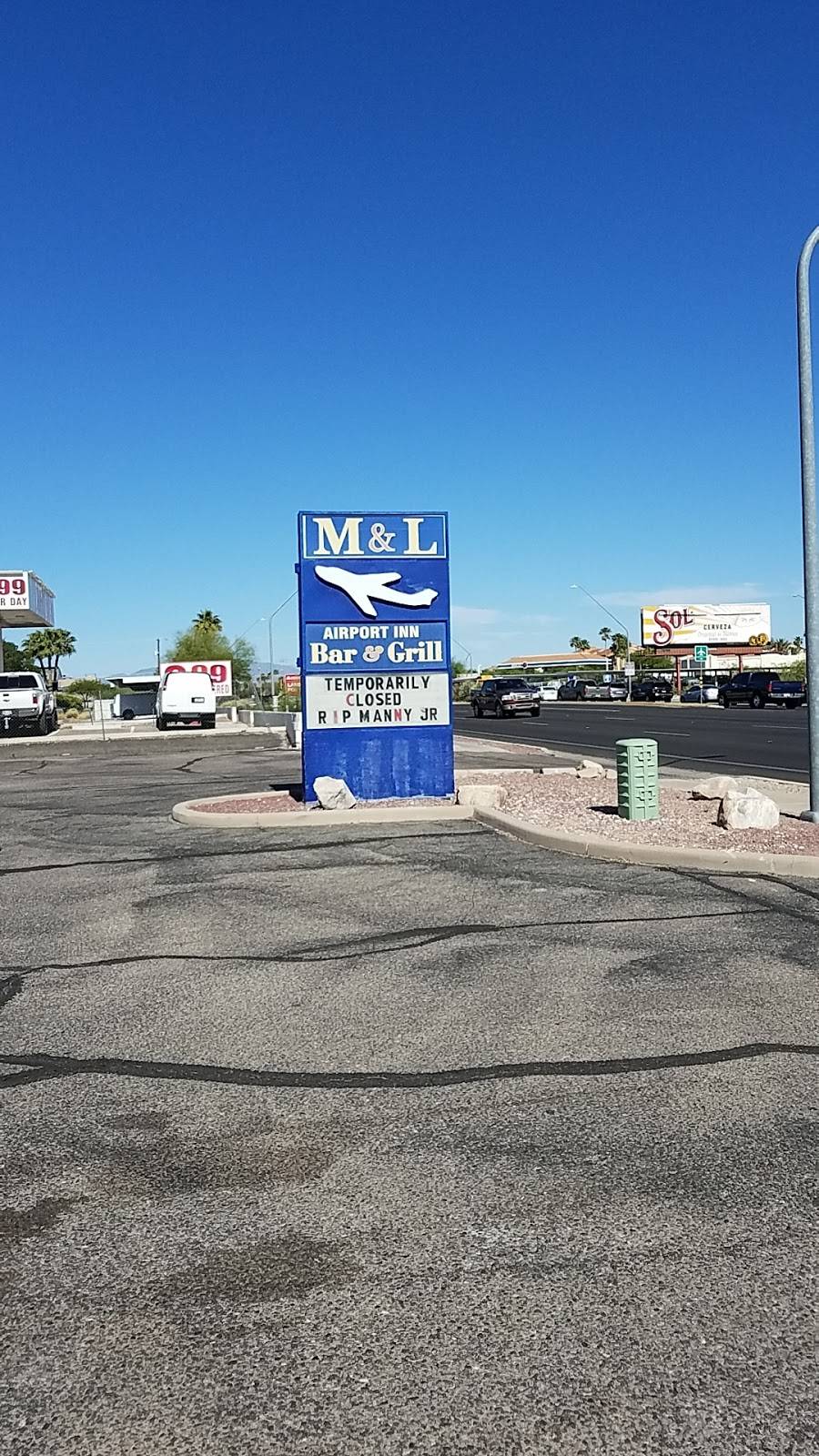 M&L Airport Inn Bar & Grill | restaurant | 2303 E Valencia Rd, Tucson, AZ 85706, United States | 8889592269 OR +1 888-959-2269
