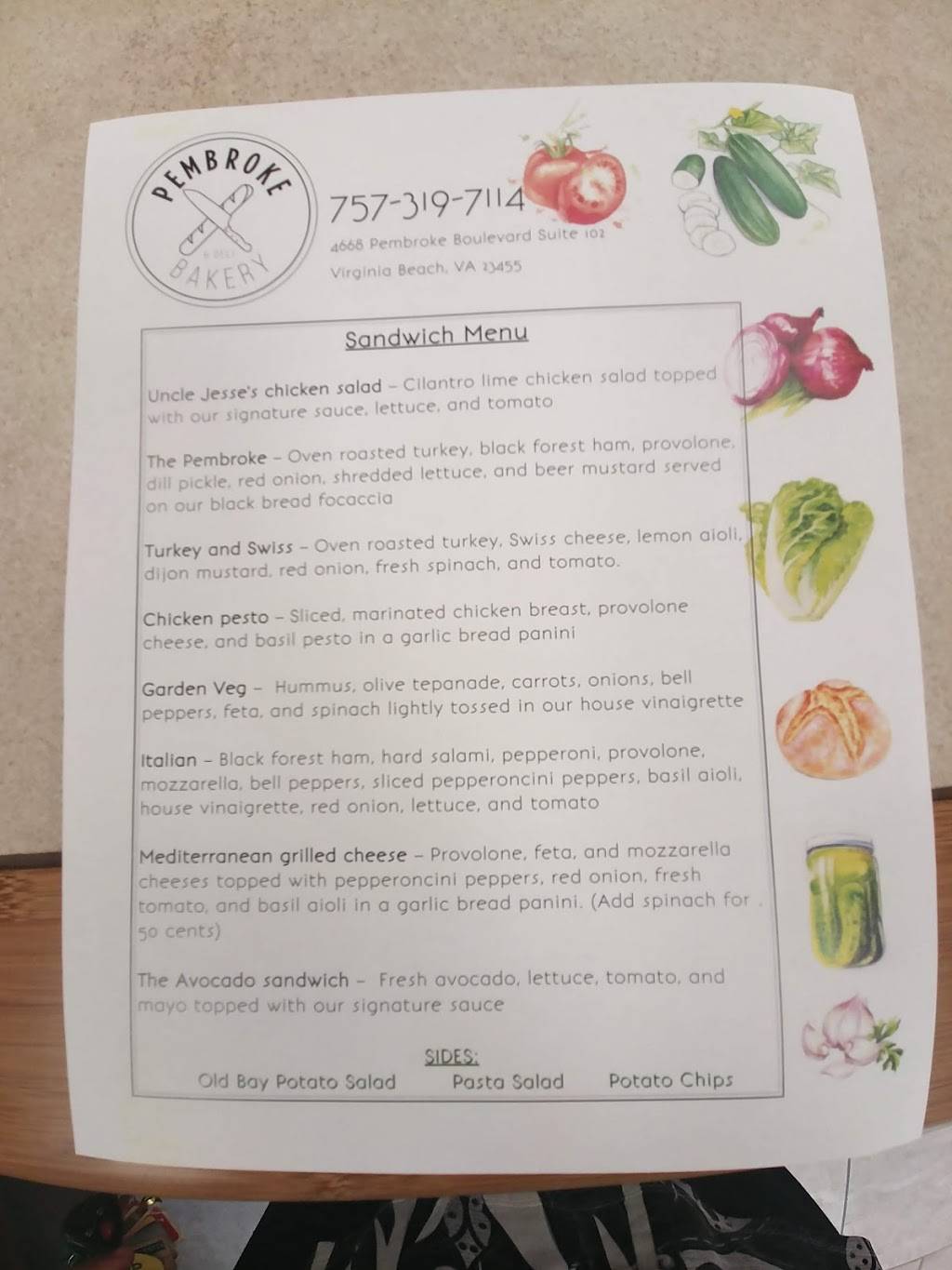 Pembroke Bakery and Deli | bakery | 4668 Pembroke Blvd suite 102, Virginia Beach, VA 23455, USA | 7573197114 OR +1 757-319-7114