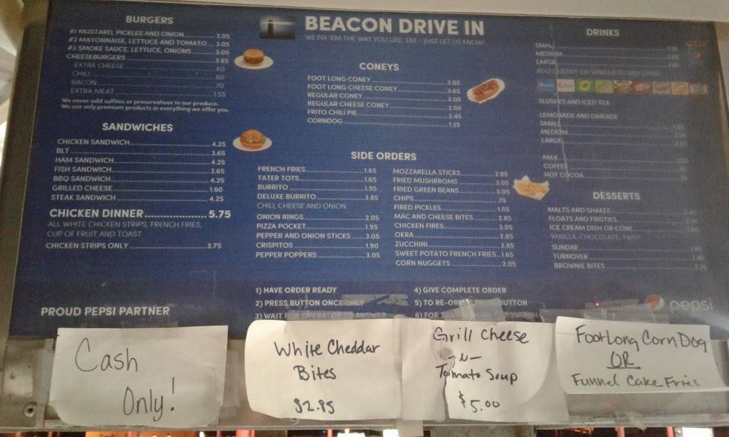 Beacon Drive Inn | restaurant | 1054 N York St, Muskogee, OK 74403, USA | 9186871761 OR +1 918-687-1761