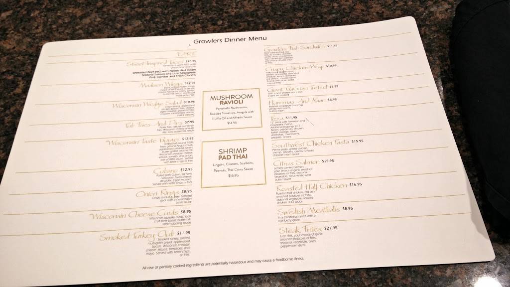 Growlers Bar & Grille | restaurant | 4402 E Washington Ave, Madison, WI 53704, USA | 6082444703 OR +1 608-244-4703