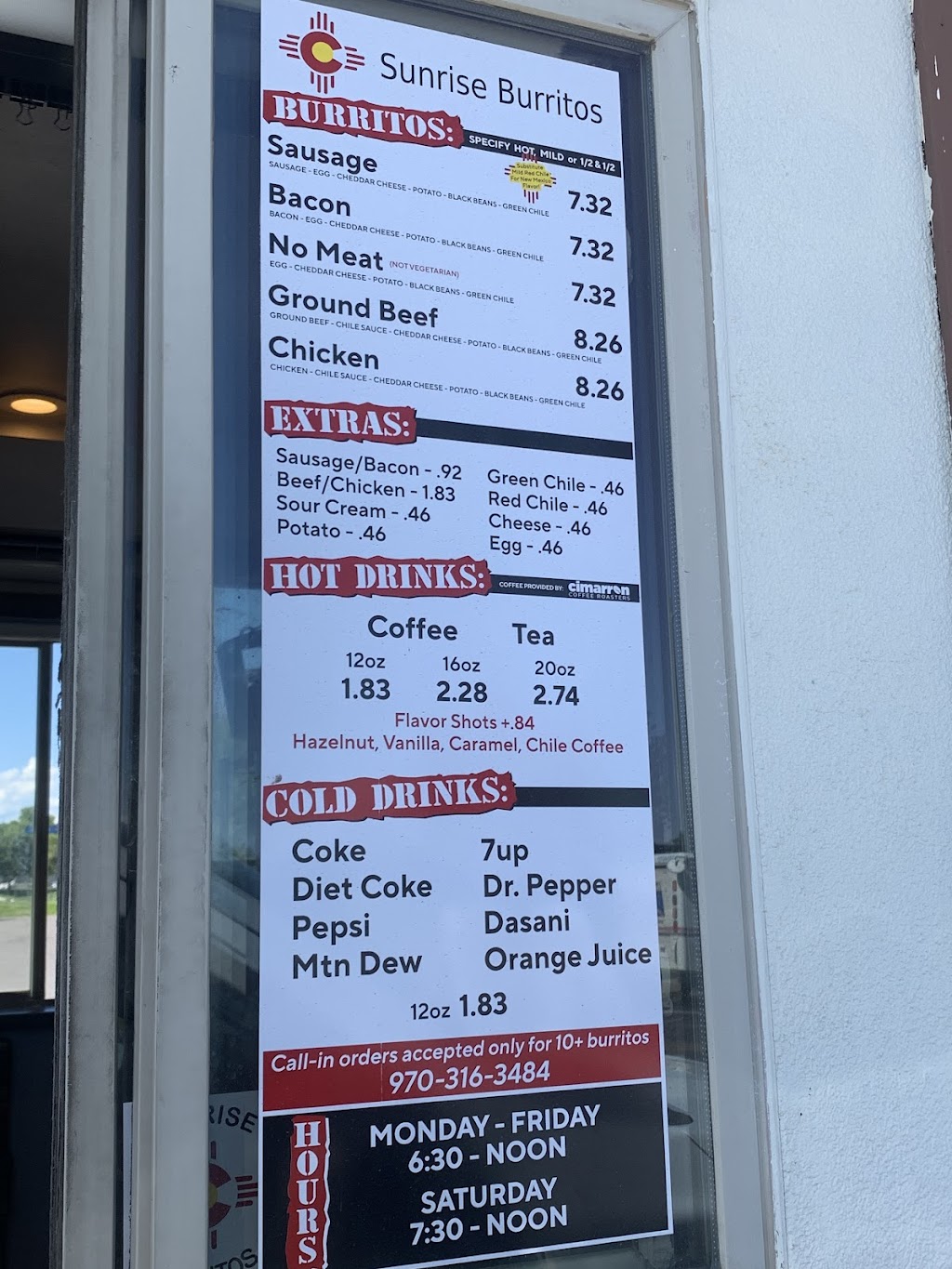 Sunrise Burritos | restaurant | https://goo.gl/maps/ooXZkkNQV1M9ARAC9, 16612 S Townsend Ave, Montrose, CO 81401, USA | 9703163484 OR +1 970-316-3484