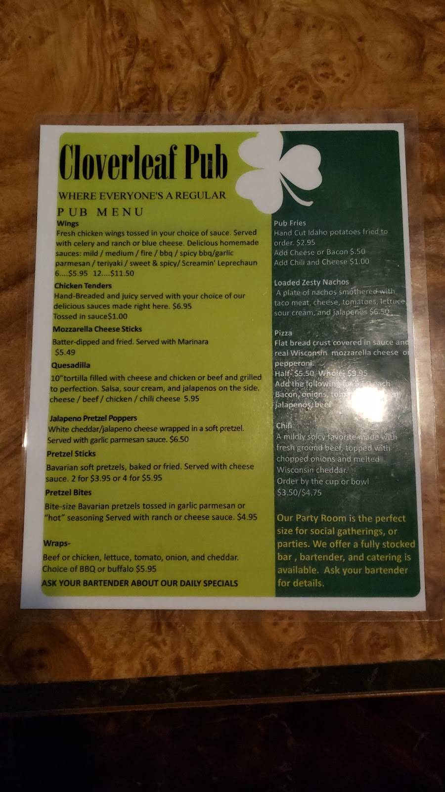 Cloverleaf Pub | restaurant | 3269 N Bend Rd, Cincinnati, OH 45239, USA | 5138347090 OR +1 513-834-7090