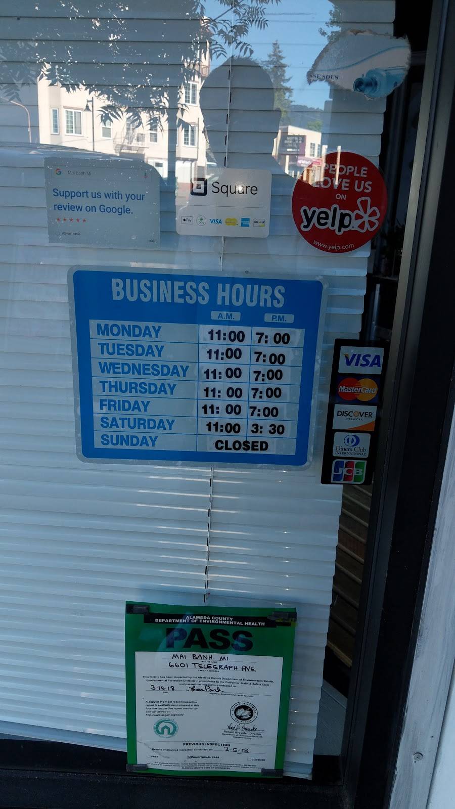 Mai Banh Mi | restaurant | 6601 Telegraph Ave, Oakland, CA 94609, USA | 5107885755 OR +1 510-788-5755