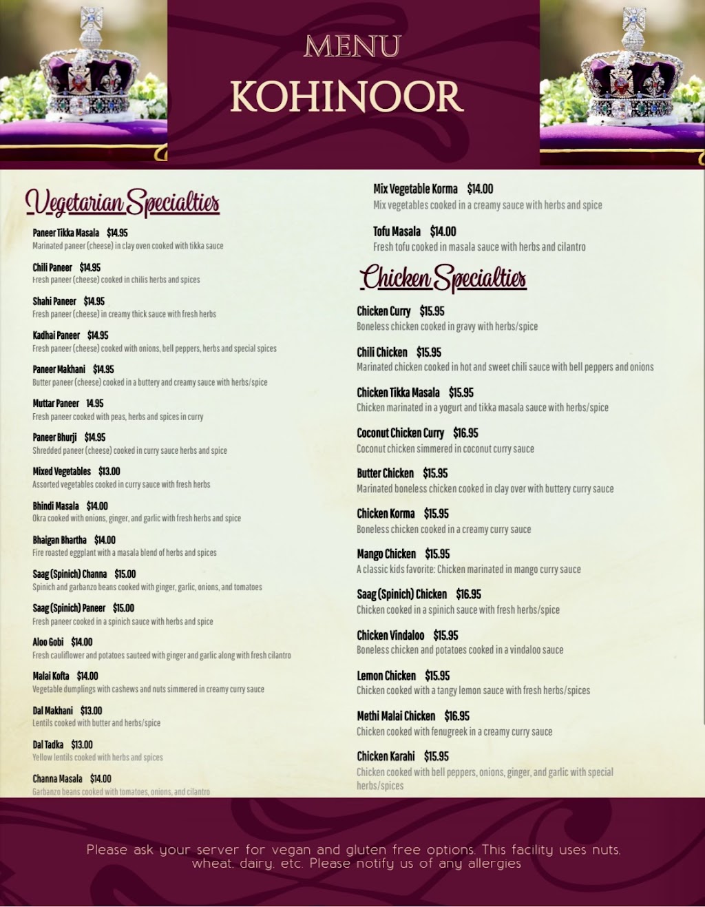 KOHINOOR Indian Cuisine | restaurant | 191 Military E, Benicia, CA 94510, USA | 7079973677 OR +1 707-997-3677