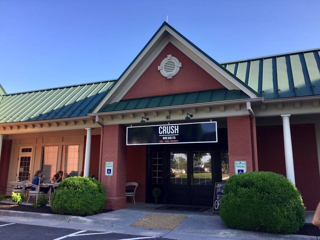 CRUSH Wine Bar Ltd. | restaurant | 3031-103 Valley Ave, Winchester, VA 22601, USA | 5405500103 OR +1 540-550-0103