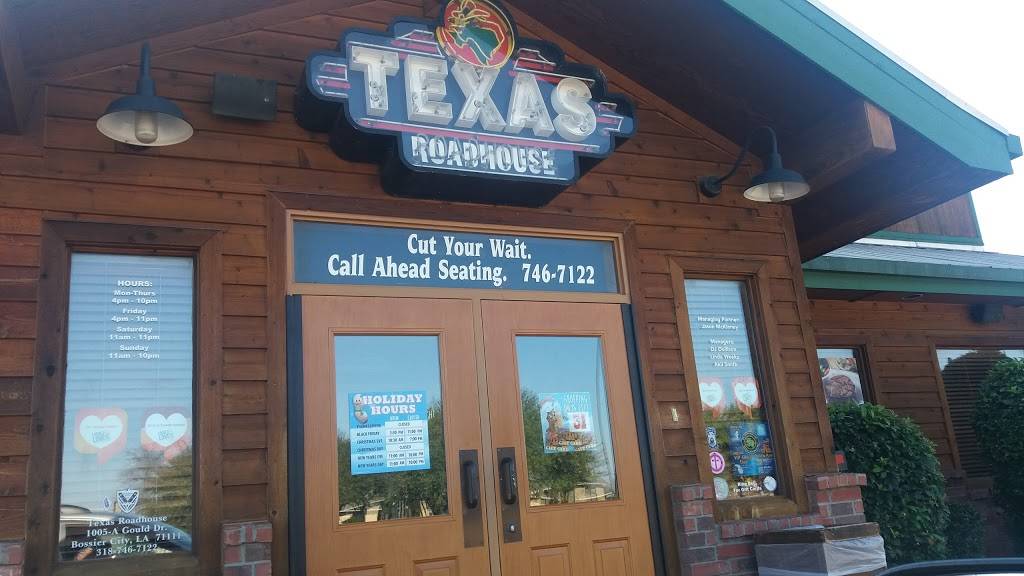Texas Roadhouse | restaurant | 1005A Gould Dr, Bossier City, LA 71111, USA | 3187467122 OR +1 318-746-7122