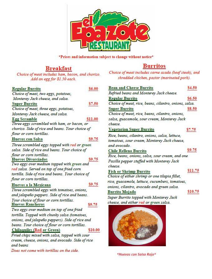 El Epazote Restaurant | restaurant | 35 5th St suite A, Hollister, CA 95023, USA | 8316380204 OR +1 831-638-0204