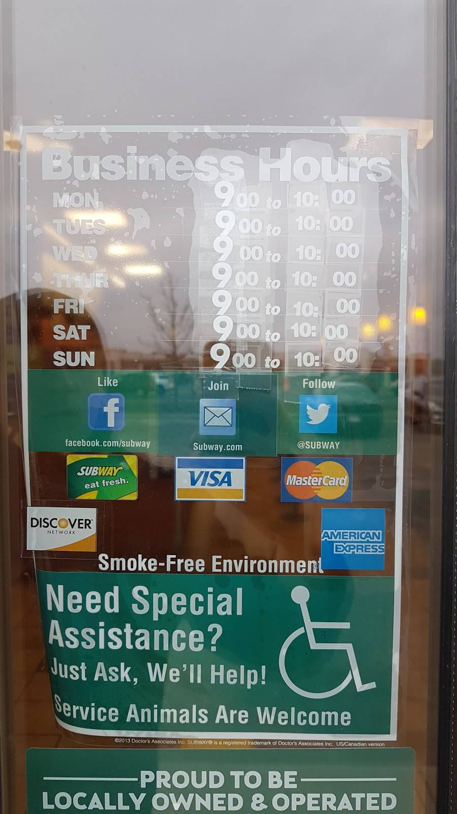 Subway Restaurants | restaurant | WI-20 & Hwy H, Sturtevant, WI 53177, USA | 2628849995 OR +1 262-884-9995