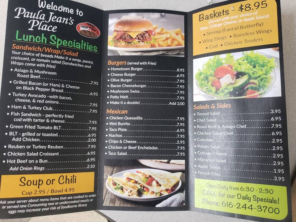 Paula Jeans Place | restaurant | 215 E State St, Belding, MI 48809, USA | 6162443700 OR +1 616-244-3700