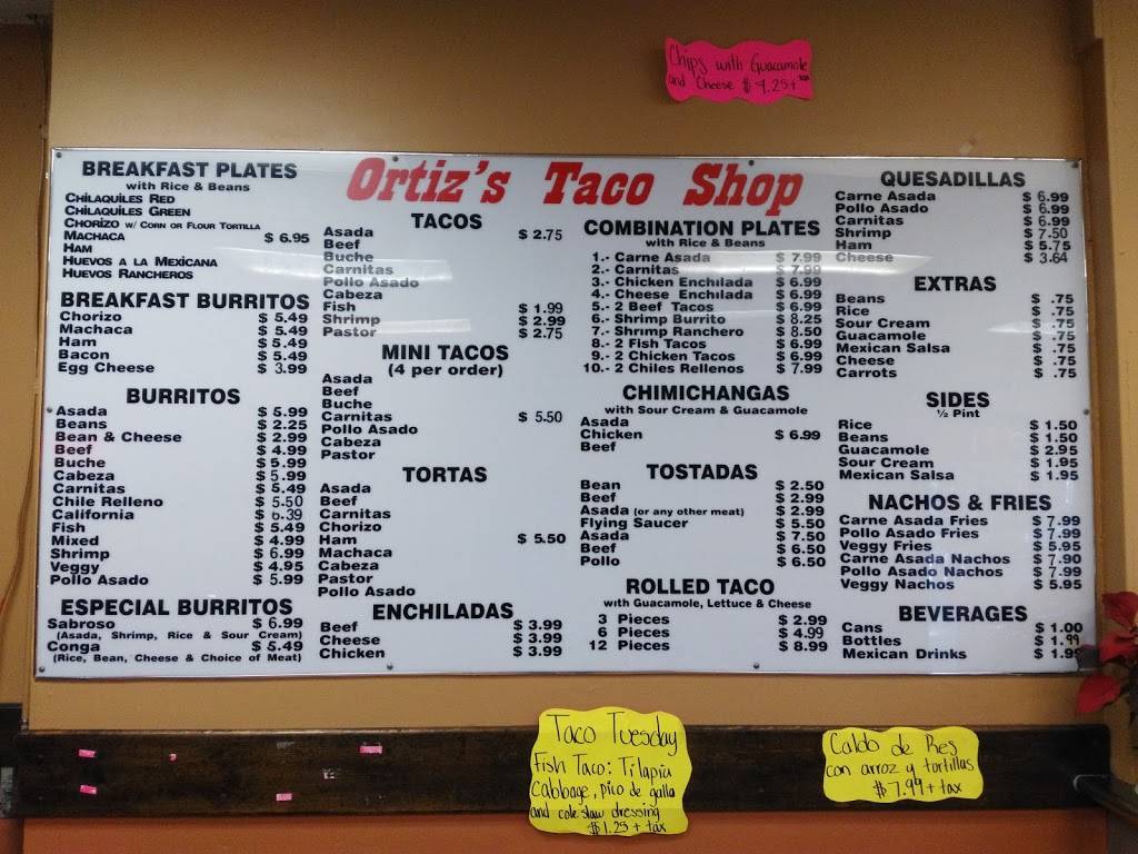 Ortizs Taco Shop #2 Pacific Beach | restaurant | 1313 Garnet Ave, San Diego, CA 92109, USA | 8582748931 OR +1 858-274-8931