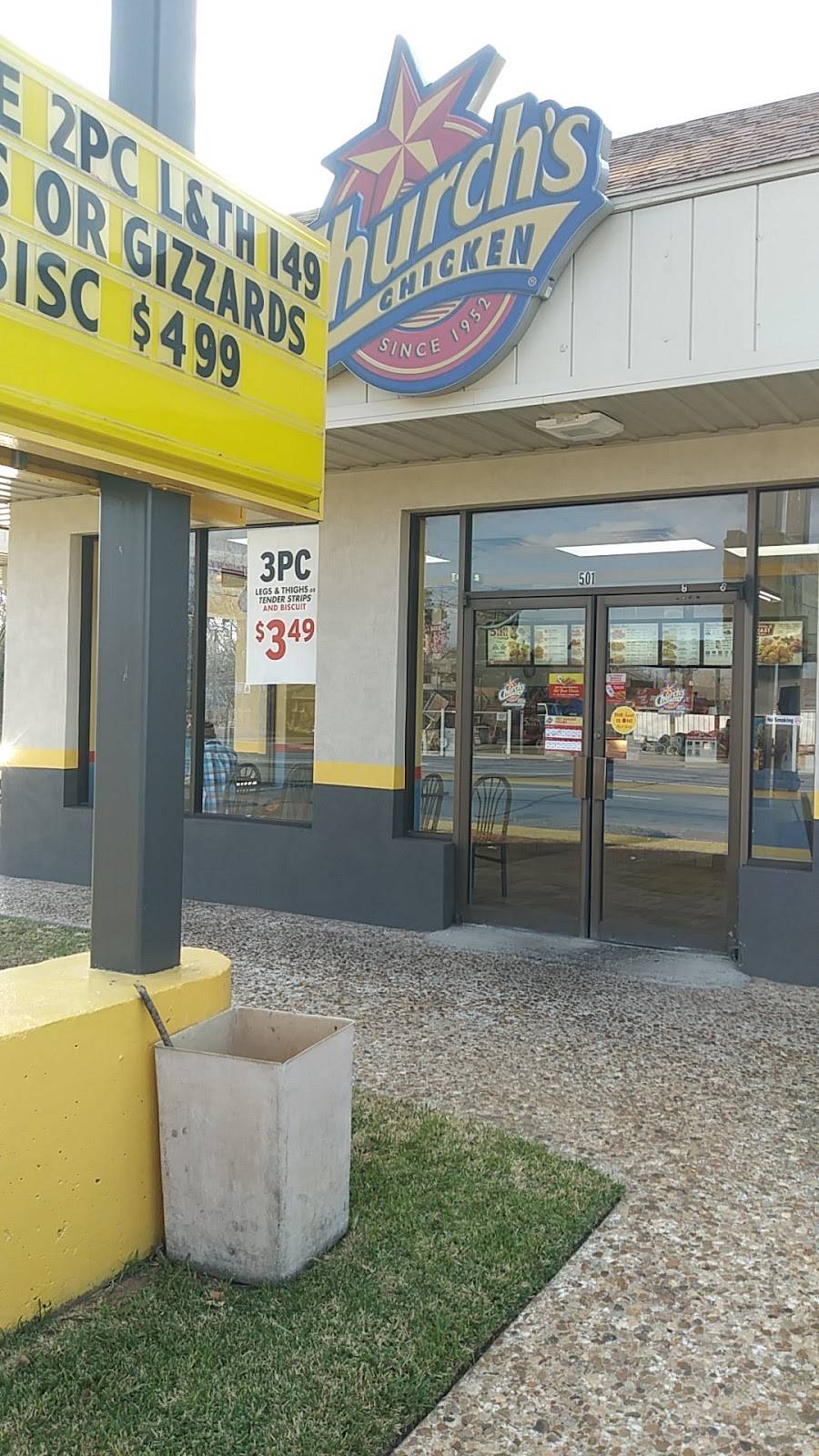 Churchs Chicken | restaurant | 501 N Austin Ave, Denison, TX 75020, USA | 9034659689 OR +1 903-465-9689