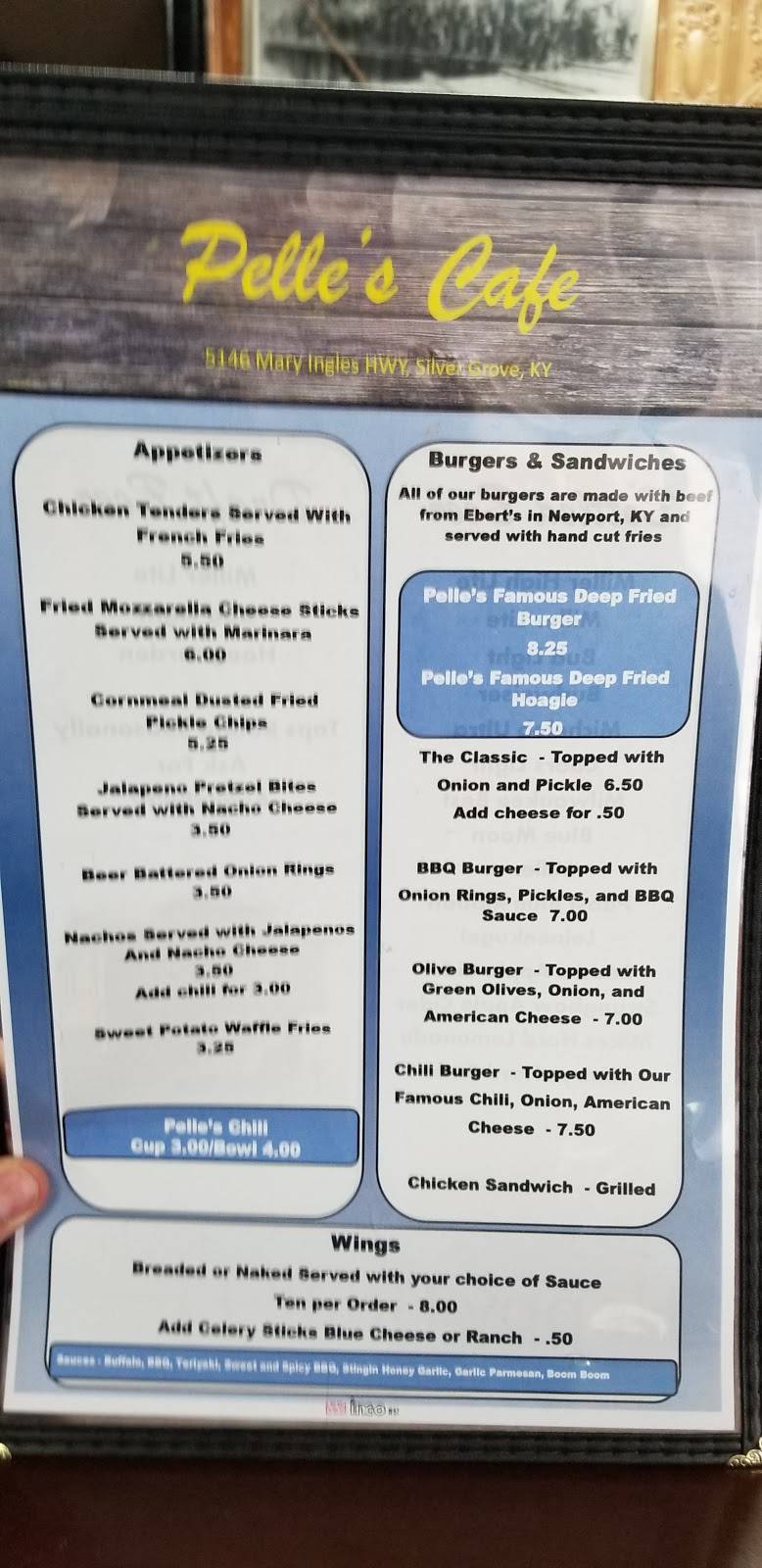 Pelles | restaurant | 5146 Mary Ingles Hwy, Silver Grove, KY 41085, USA | 8595720991 OR +1 859-572-0991