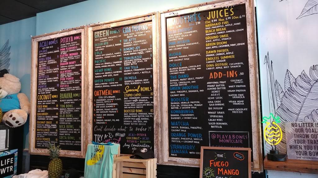 Playa Bowls | restaurant | 28 S Park St, Montclair, NJ 07042, USA | 9733378162 OR +1 973-337-8162