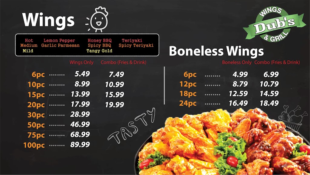 Dub’s Wings & Grill | restaurant | 902 Hillcrest Pkwy, Dublin, GA 31021, USA | 4783045225 OR +1 478-304-5225