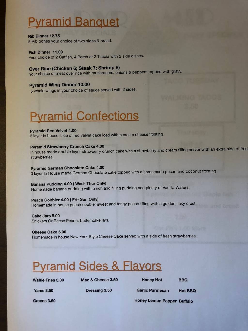 Pyramid Soul Food & Grill | restaurant | 2142 Lee Rd, Cleveland Heights, OH 44118, USA | 2162851607 OR +1 216-285-1607
