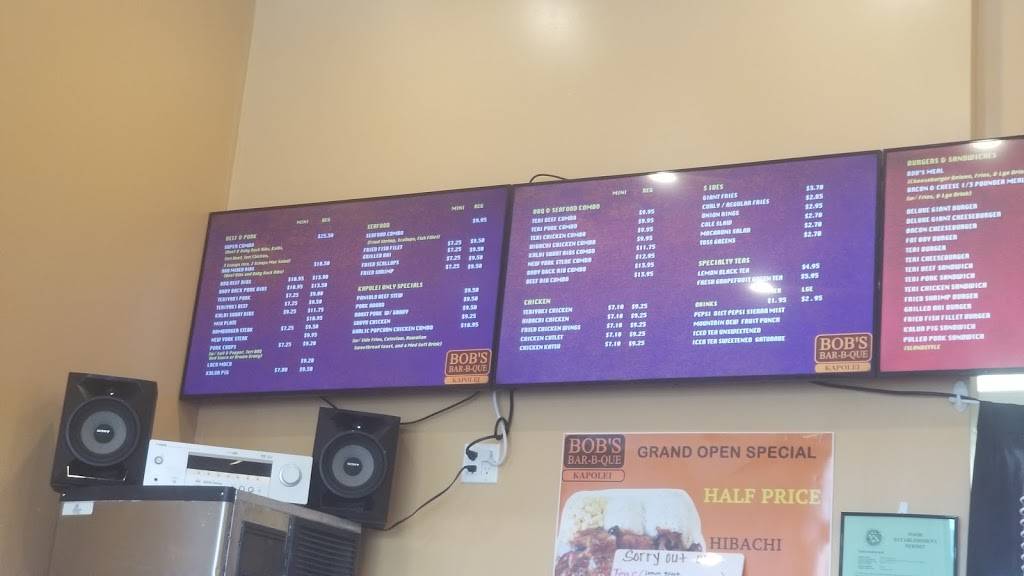 Bobs Bar-B-Que Kapolei | restaurant | 91-710 Farrington Hwy b120, Kapolei, HI 96707, USA | 8086749999 OR +1 808-674-9999