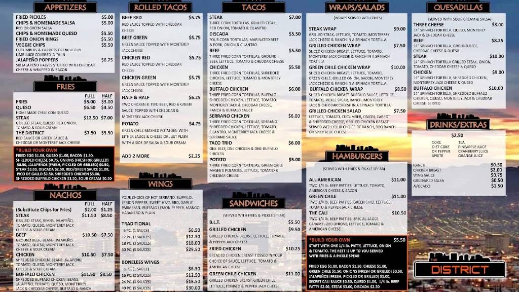 The District Pub & Kitchen | restaurant | 1160 Airway Blvd Suite DA 3-4 Suit, El Paso, TX 79925, USA | 9152496682 OR +1 915-249-6682