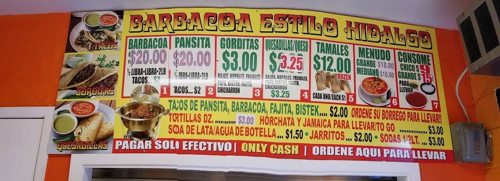 Barbacoa Estilo Hidalgo | restaurant | 6131 Lake June Pl, Dallas, TX 75217, USA | 2146003240 OR +1 214-600-3240