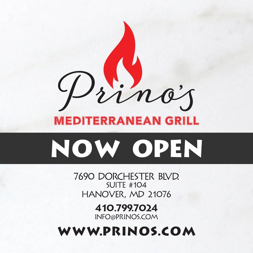 Prinos Mediterranean Grill | restaurant | 7690 Dorchester Blvd #104, Hanover, MD 21076, USA | 4107997024 OR +1 410-799-7024