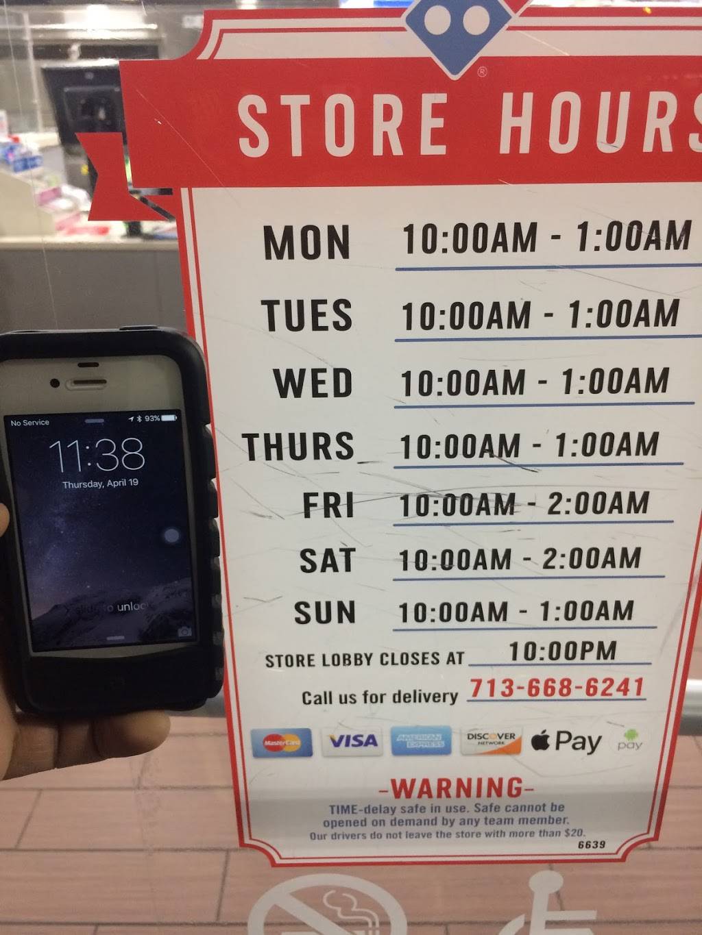 Dominos Pizza | meal delivery | 9117 Stella Link Rd, Houston, TX 77025, USA | 7136686241 OR +1 713-668-6241