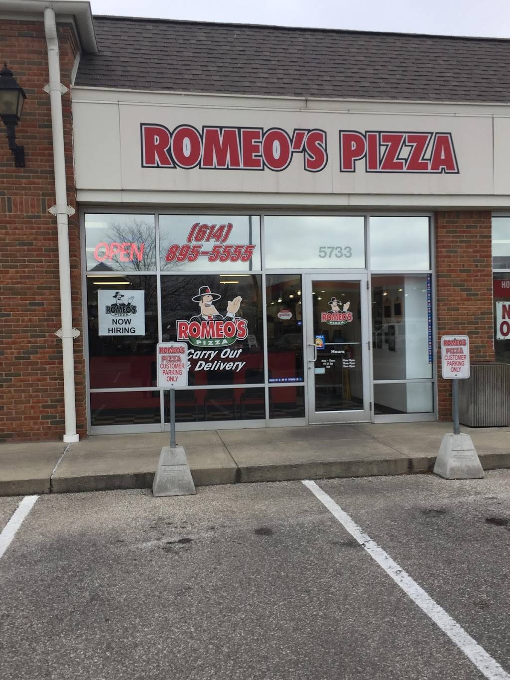 Romeos Pizza | restaurant | 5733 Maxtown Rd, Westerville, OH 43082, USA | 6148955555 OR +1 614-895-5555
