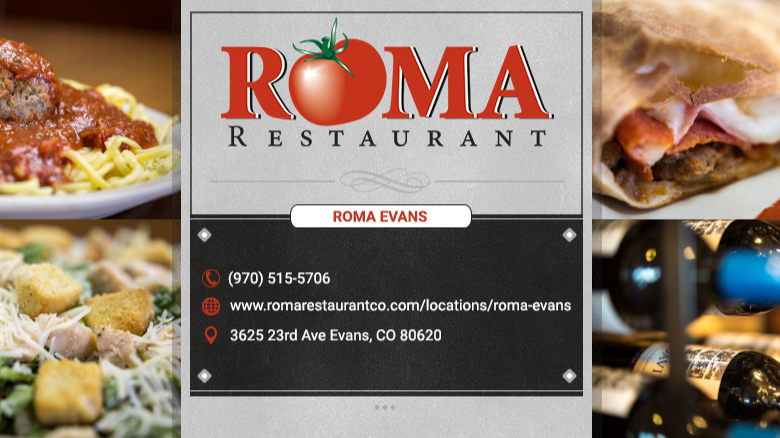 Roma - Evans | restaurant | 3625 23rd Ave, Evans, CO 80620, USA | 9705155706 OR +1 970-515-5706