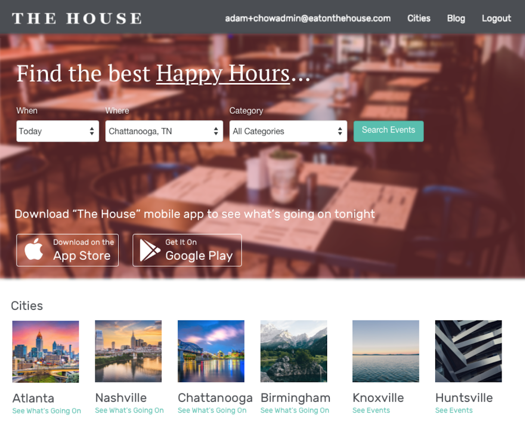 The House | restaurant | 800 Market St #200, Chattanooga, TN 37402, USA | 4237082232 OR +1 423-708-2232