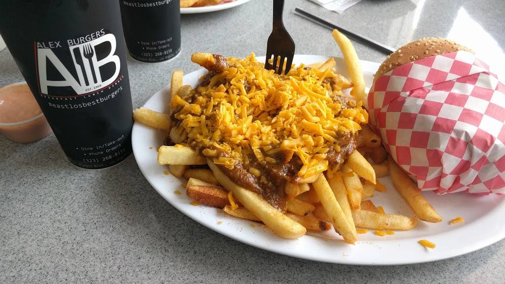 Alex Burgers | restaurant | 4767 E Olympic Blvd, Los Angeles, CA 90022, USA | 3232688156 OR +1 323-268-8156