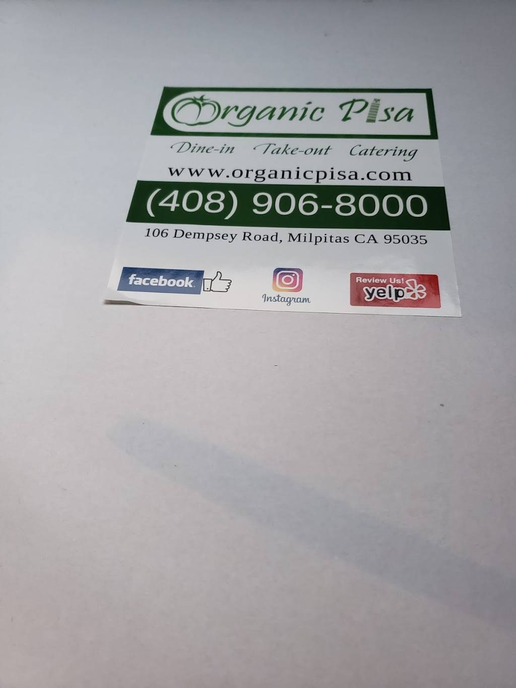 Organic Pisa | meal delivery | 106 Dempsey Rd, Milpitas, CA 95035, USA | 4089068000 OR +1 408-906-8000
