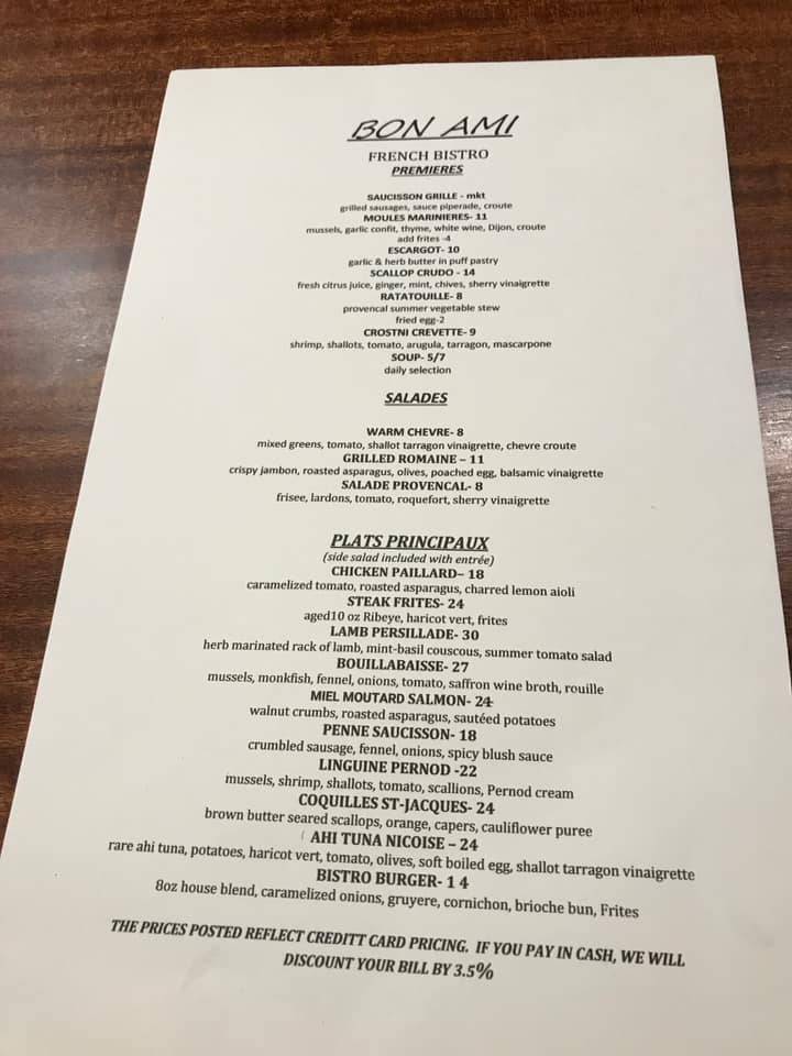Bon Ami French Bistro | restaurant | 215 S Main St, Canandaigua, NY 14424, USA | 5859053951 OR +1 585-905-3951
