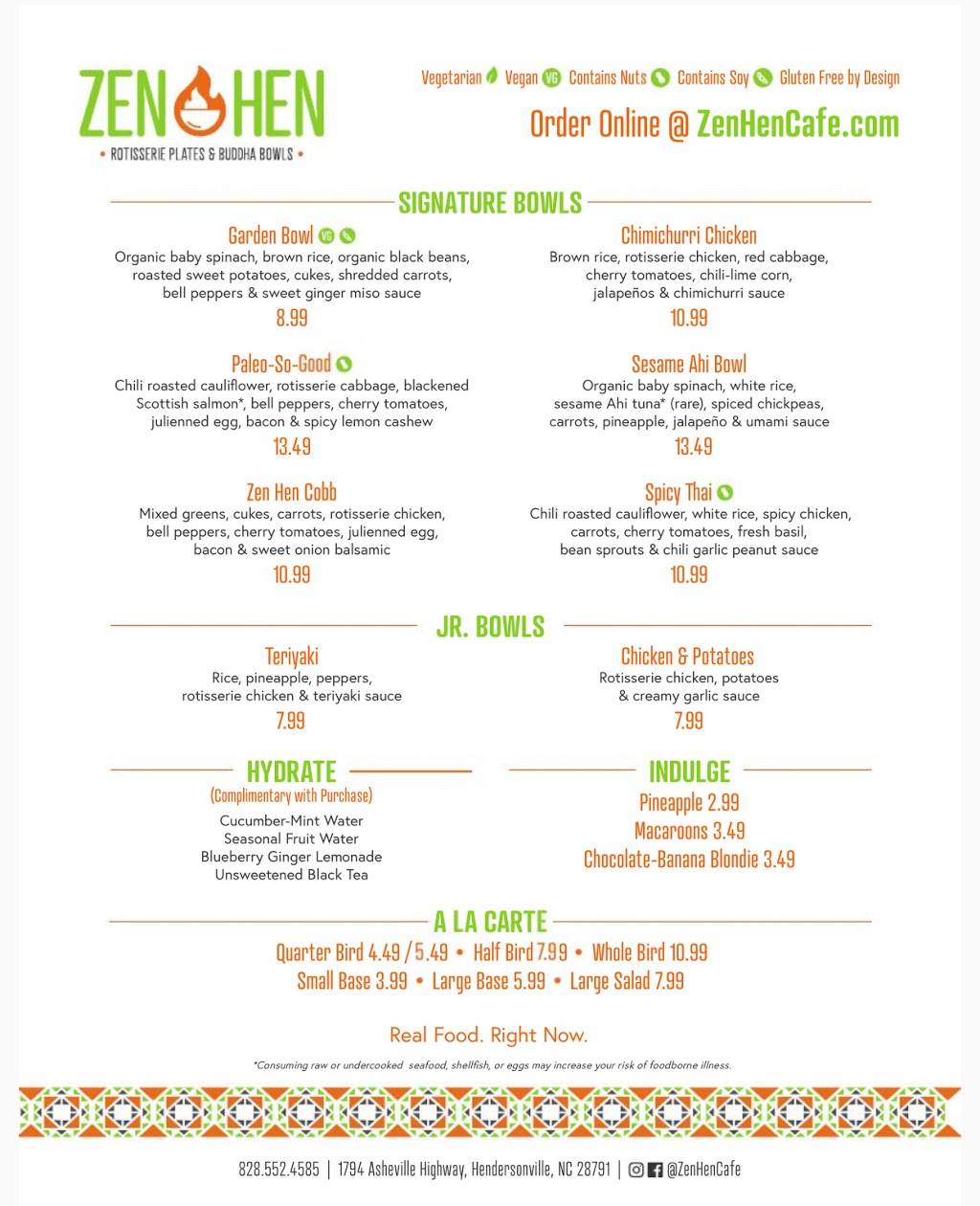 Zen Hen | restaurant | 1794 Asheville Hwy, Hendersonville, NC 28791, USA | 8285524585 OR +1 828-552-4585